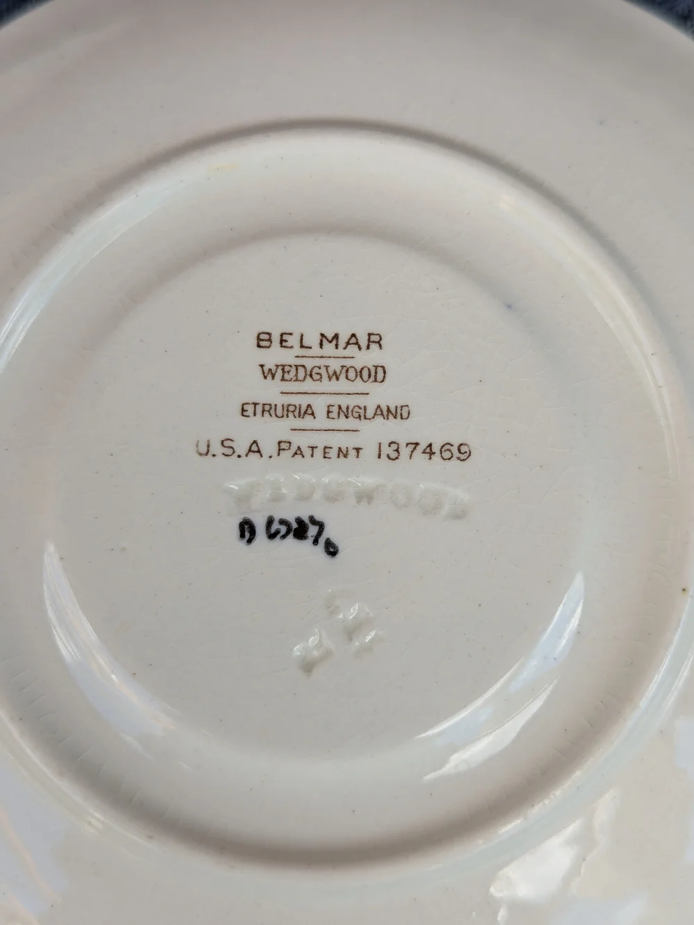 8 VTG Wedgwood Belmar Saucers Floral Basket Etruria England Ironstone Cottage